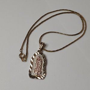 Very Cool Catholic Pendant Necklace 17.5 Inches Long